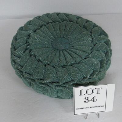 Early Mid Century Decorative Couch Pillow Pill Box Style