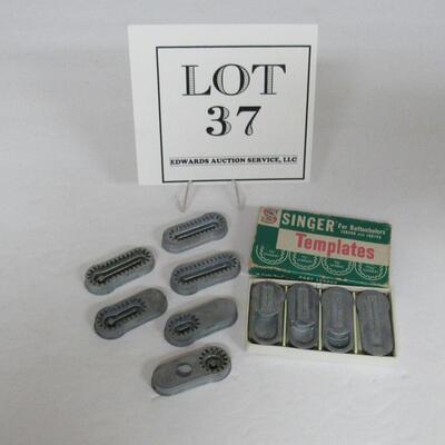 Singer Button Hole Templates,4 in Original Box Plus 6 Extras