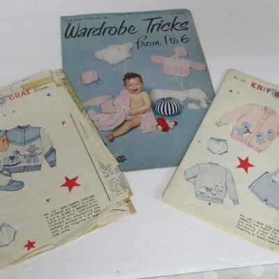 Vintage Knitting Booklets and Handouts, and Patterns and How To Install Zipper Instructions