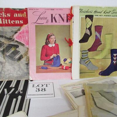 Vintage Knitting Booklets and Handouts, and Patterns and How To Install Zipper Instructions