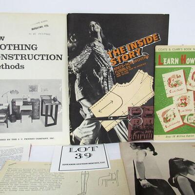 Vintage Sewing Booklets and Pamphlets, Penny's, Simplicity, Coats and Clark, More