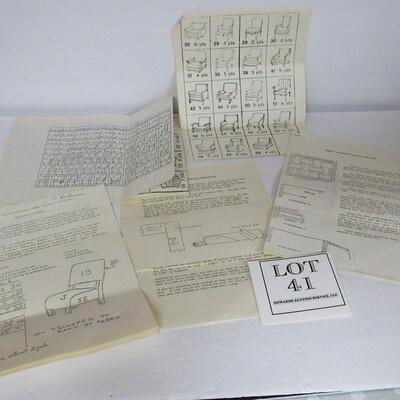 Vintage Upholstery Instructions Sheets - Good Info