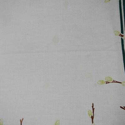 Vintage Huge Rectangular Tablecloth Pussywillow Pattern