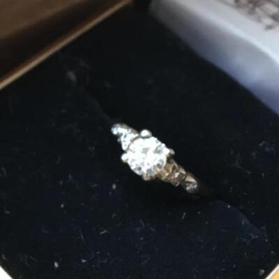 Antique Diamond Solitaire Engagement Ring 14k Yellow Gold Size 5.5