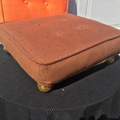 Mid Century Ottoman Seat with 2 Cushions