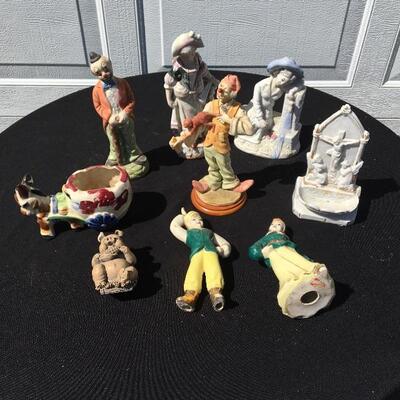 7 piece figurine collection porcelain 7 to 8 inches average height