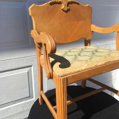 Mid century bench seat chair 25w x 17d x 33â€œh