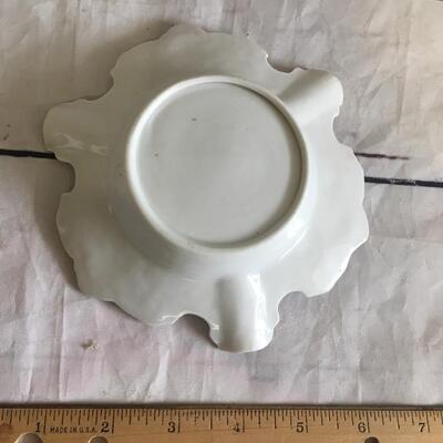 Porcelain Ashtray Scalloped edged 