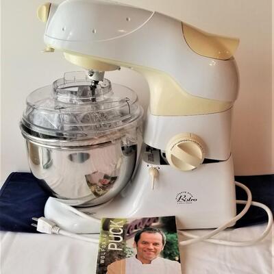 Lot #181  Wolfgang Puck Commercially rated Stand Mixer - gently used