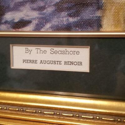 Lot #190  "By the Seaside" - framed Renoir print