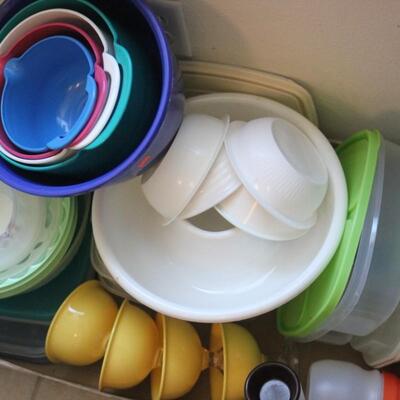 Lot 14 2 Boxes of Tupperware & Plastic Storage, Bowls