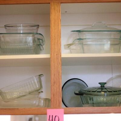 Lot 40 Clear Glass Pyrex & More