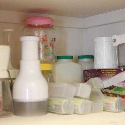 Lot 44 Pantry Plastic Items, Kitchenware & More 