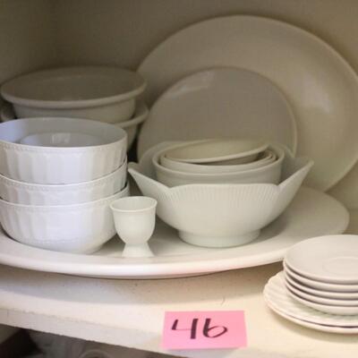 Lot 46 Misc. White Ceramic Serving Dishes