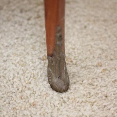 Lot 59 Antique Inlayed Wood Table 28" T