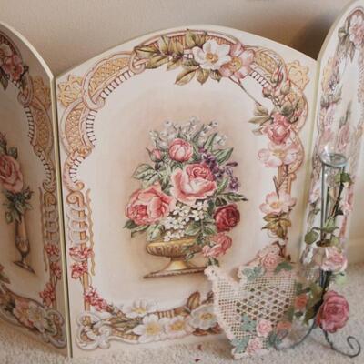 Lot 61 Rose Fireplace Screen & DÃ©cor