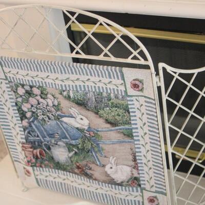 Lot 70 Bunny Tapestry Fireplace Screen