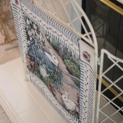Lot 70 Bunny Tapestry Fireplace Screen