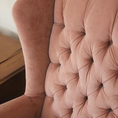Lot 77 Vintage Pink Wingback Chair 40x26