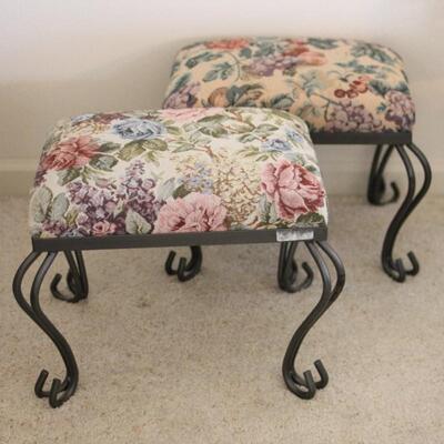 Lot 79 Two Iron Footstools