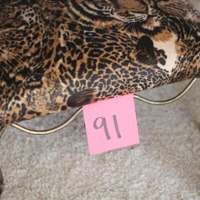 Lot 91 Gold Tiger Foot Stool