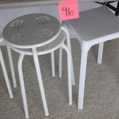 Lot 96 White Outdoor Side Tables