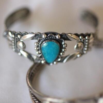 Lot 103 Turquoise/Sterling Silver Jewelry Lot (most marked)