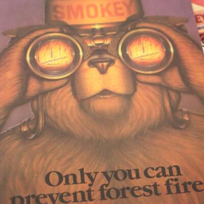Lot 113 Vintage SMOKEY the Bear Advertising Posters