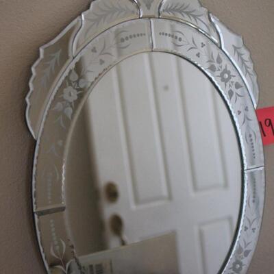 Lot 119 Ornate Wall Mirror w/ Matching Desk Frames (3pc total)