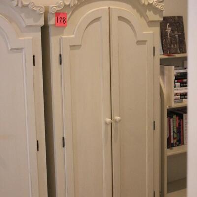 Lot 128 Ornate White Small Wardrobe #2 74x31x17