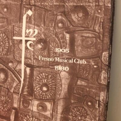 Lot 132 Fresno Musical Club Book