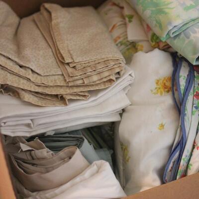 Lot 135 XL Box of Misc. Bed Sheets #2