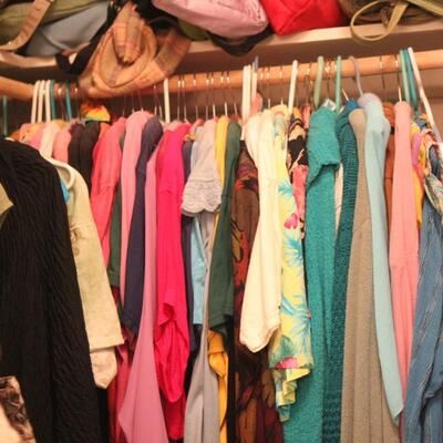 Lot 152 Entire Contents of Master Closet Clothing Purses Shoes