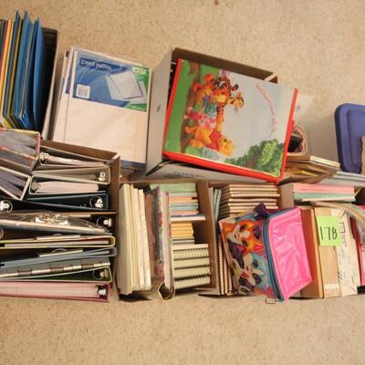 Lot 178 NWT Binders, Paper,  Note Pads & More Supplies