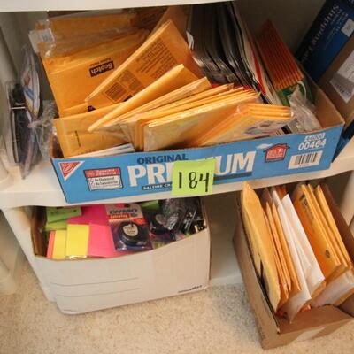 Lot 184 Label Machine, Shipping Supplies & Post It Notes