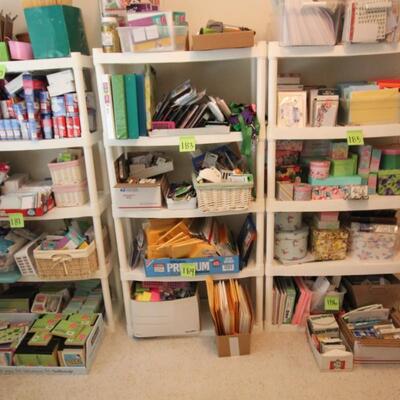 Lot 187 Three White Plastic Shelving Units