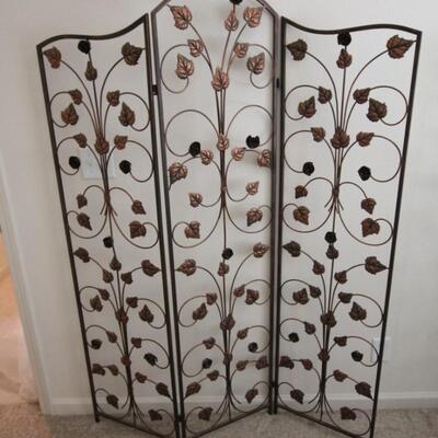 Lot 188 Bronze Metal Rose Room Screen Divider 