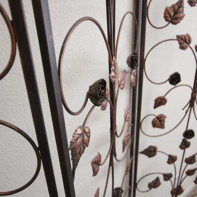 Lot 188 Bronze Metal Rose Room Screen Divider 