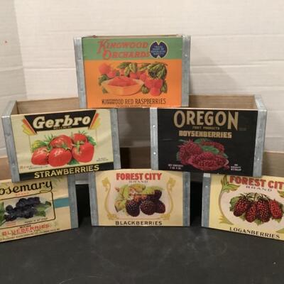 279  Fruit Advertising Wooden Boxes 