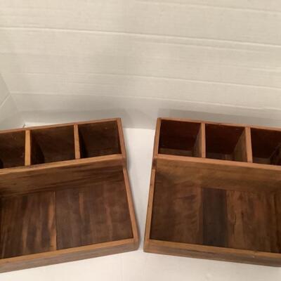 342  Two Wooden Organizers - BeHome -