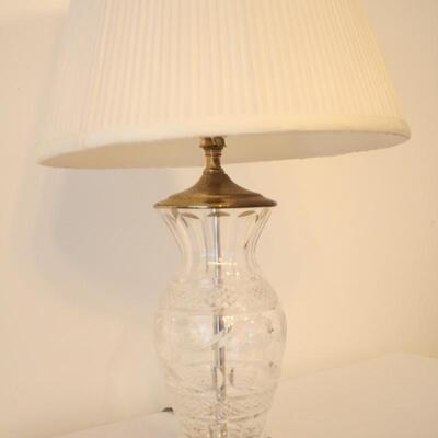 Lot #104: Vintage Hand Cut Crystal Lamp - NOT WORKING