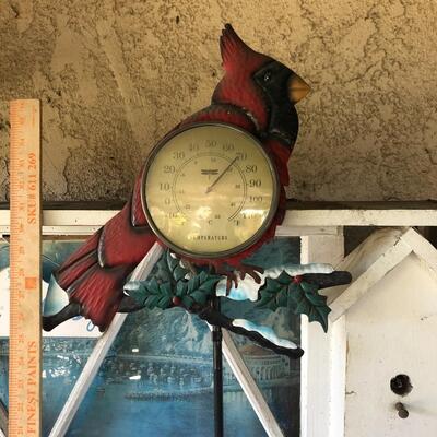 Cardinal outdoor thermometer