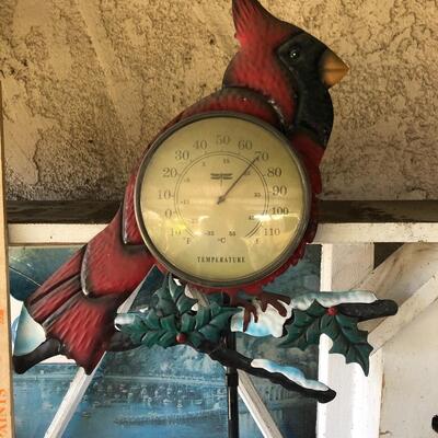 Cardinal outdoor thermometer