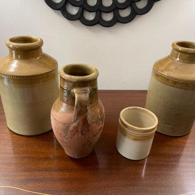 460. Four Vintage Pottery Jars 