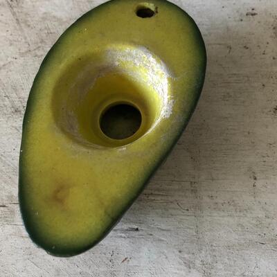 Avocado shaped ceramic plant sprouter 