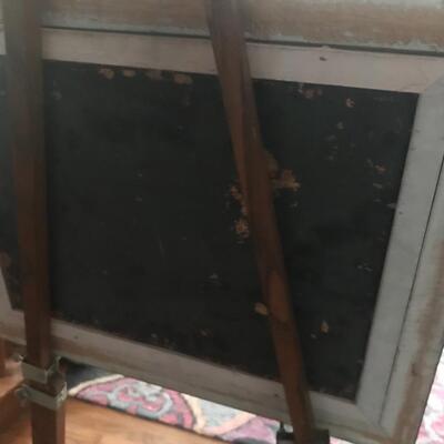 Lot 4:  Antique Easel and Enamel Painting