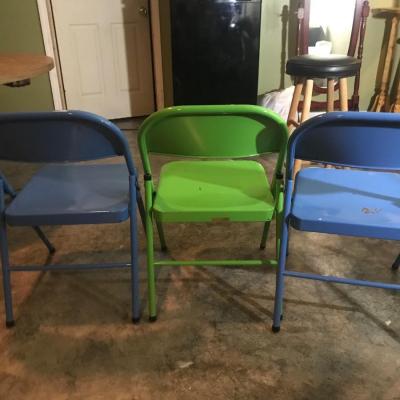 Lot 26B:  Folding Chairs and Stools