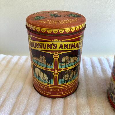 Lot 18 - (4) Vintage Animal Cookie Tins