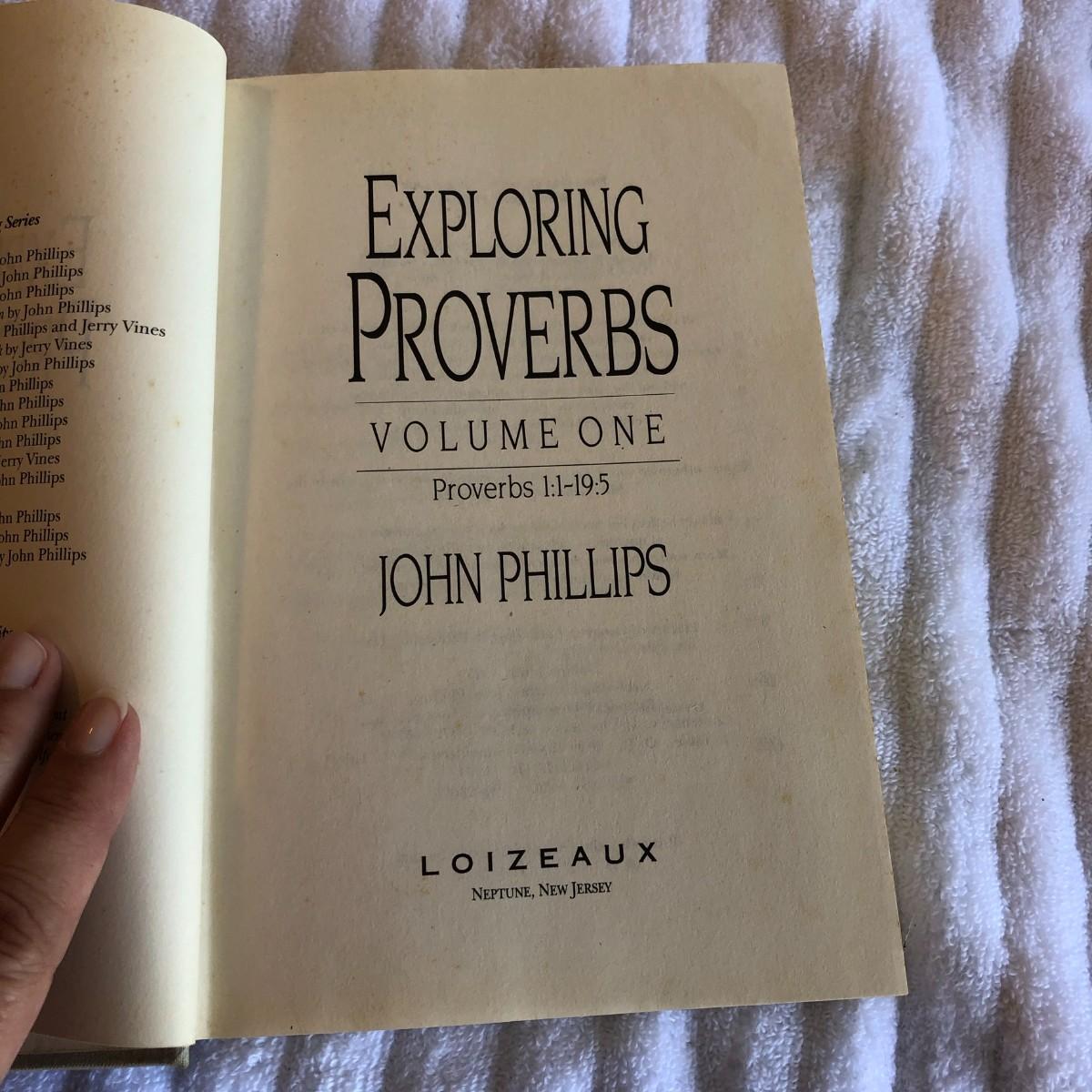 Lot 53 1977 Compact Bible Dictionary and 1995 Exploring Proverbs