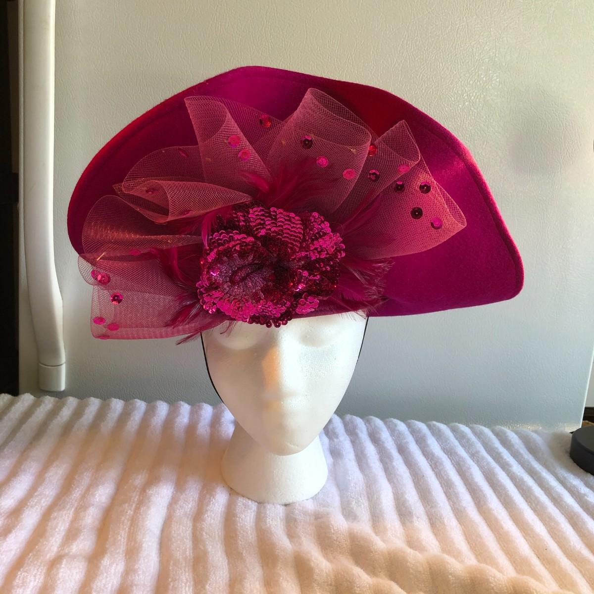 Lot 158 Hot Pink Dress Hat